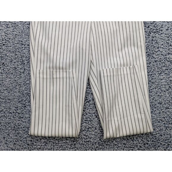 NWT Liz Claibrone Career Emma Slim Leg Ankle Pants Size 4 Striped Stretch White - Picture 6 of 12